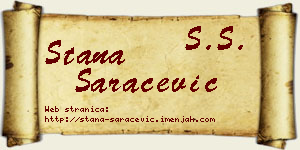 Stana Saračević vizit kartica
